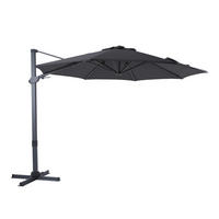 AXI Outdoor Living Ampelschirm Cyrus grau Metall B/H/L: ca. 300x250x300 cm Cyrus - anthrazit/grau (300,00/300,00/250,00cm) - AXI Outdoor Living