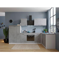 Respekta Winkelküche Malia Beton Optik B/H/T: ca. 310x200x172 cm Malia - Beton/weiß (310,00/200,00/172,00cm) - Respekta