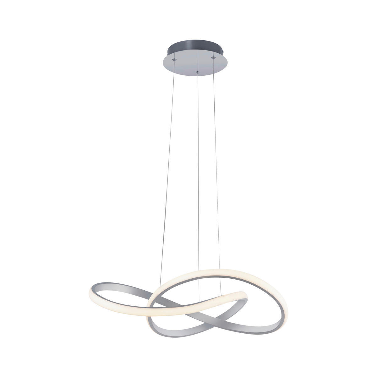 Just Light LED-Pendelleuchte MARIA 15402-95 Alu Aluminium Gummi H/D: ca. 120x57 cm 1.0 Brennstellen MARIA - Alu (57,00/120,00cm) - Just Light