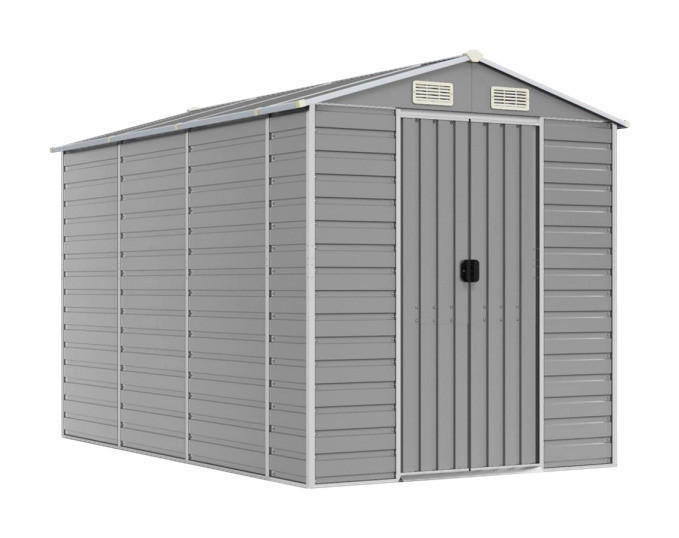 VidaXL Gartenhaus grau B/H/T: ca. 191x198x300 cm Gartenhaus - grau (191,00/198,00/300,00cm) - VidaXL