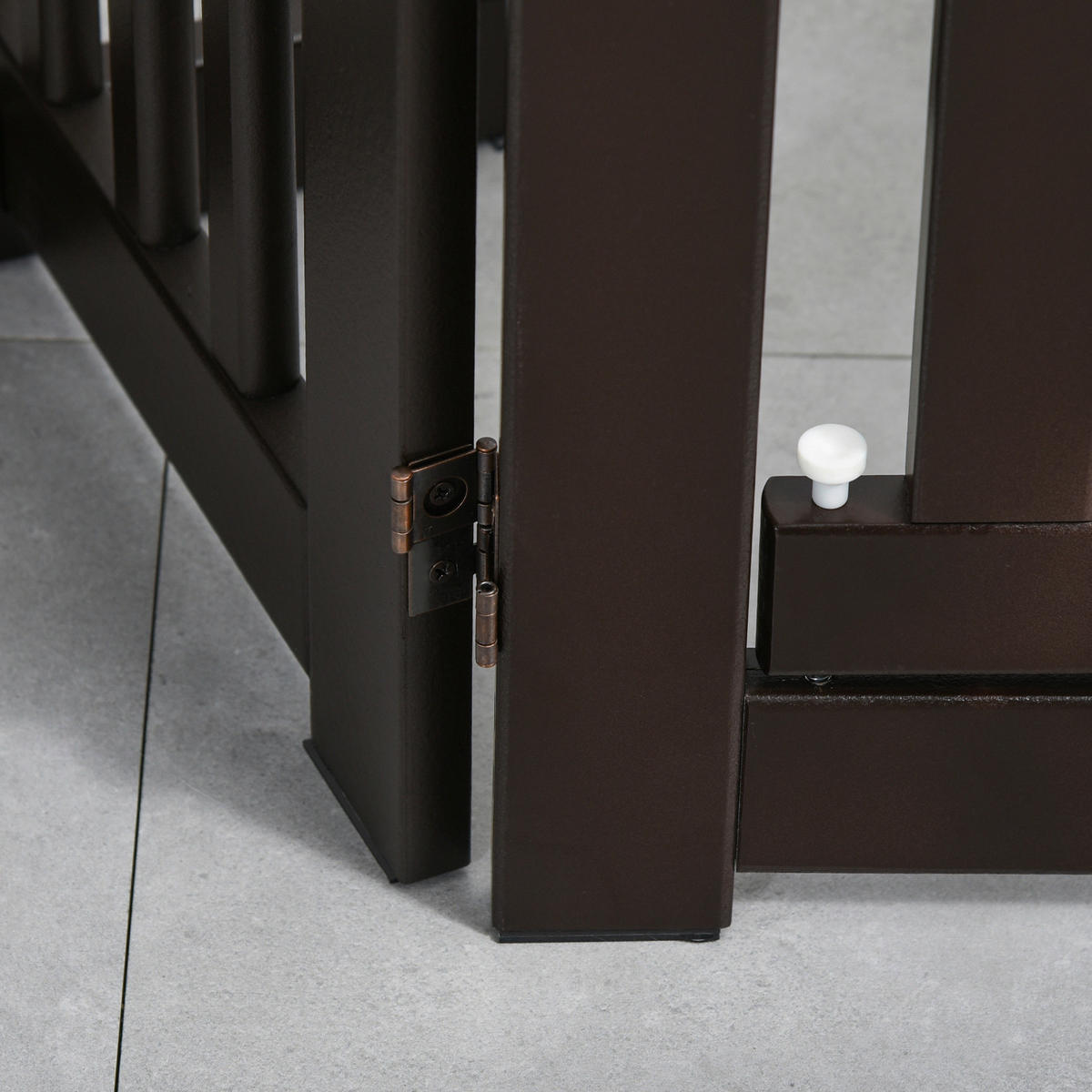 PawHut Absperrgitter dunkelbraun MDF H/L: ca. 76x1,5 cm Absperrgitter - dunkelbraun (1,50cm) - PawHut