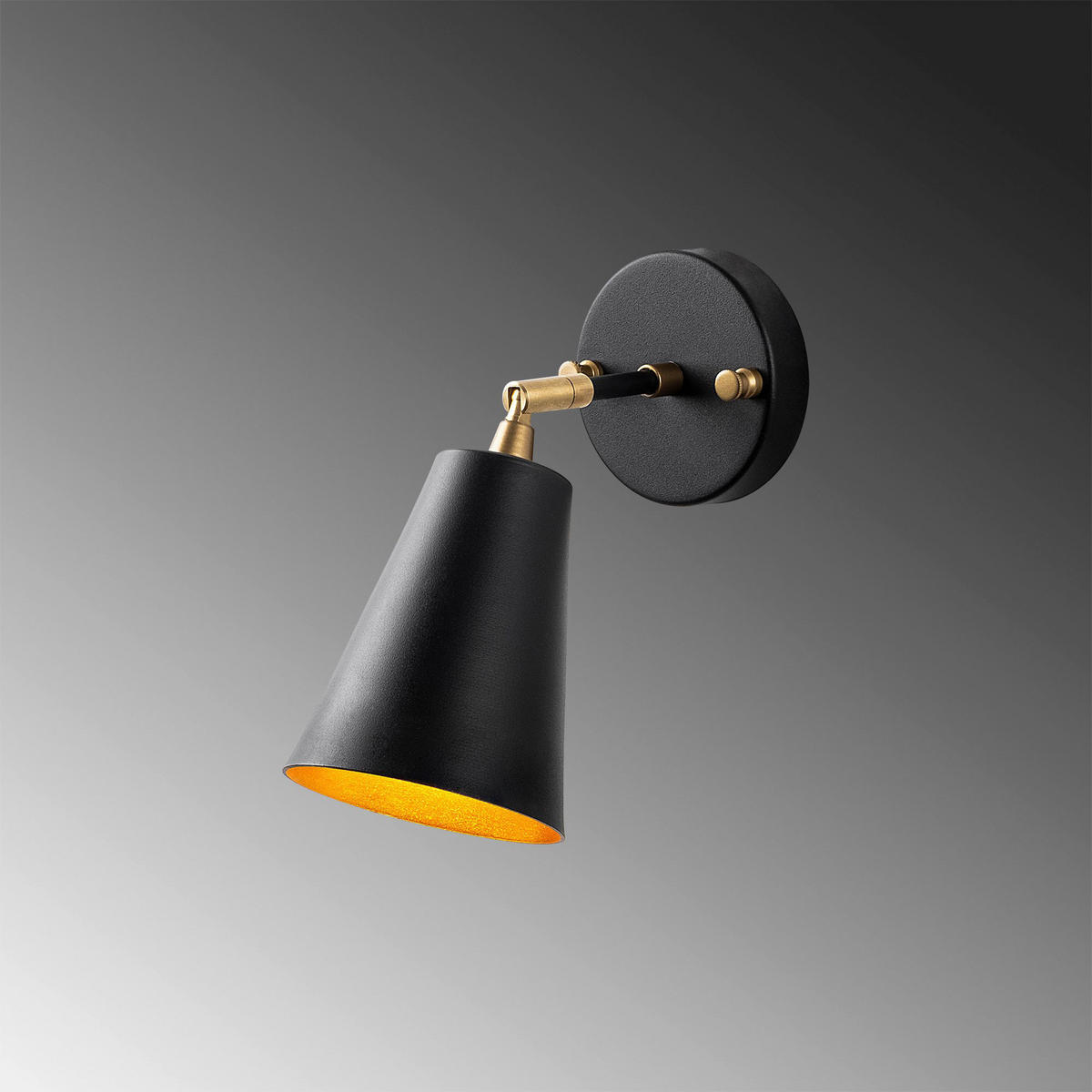Opviq Wandleuchte Evander gold schwarz Metall Glas B/H/T/L/D: ca. 26x21x26x10x10 cm E27 1 Brennstellen Evander - gold/schwarz (10,00/26,00/21,00cm) - Opviq