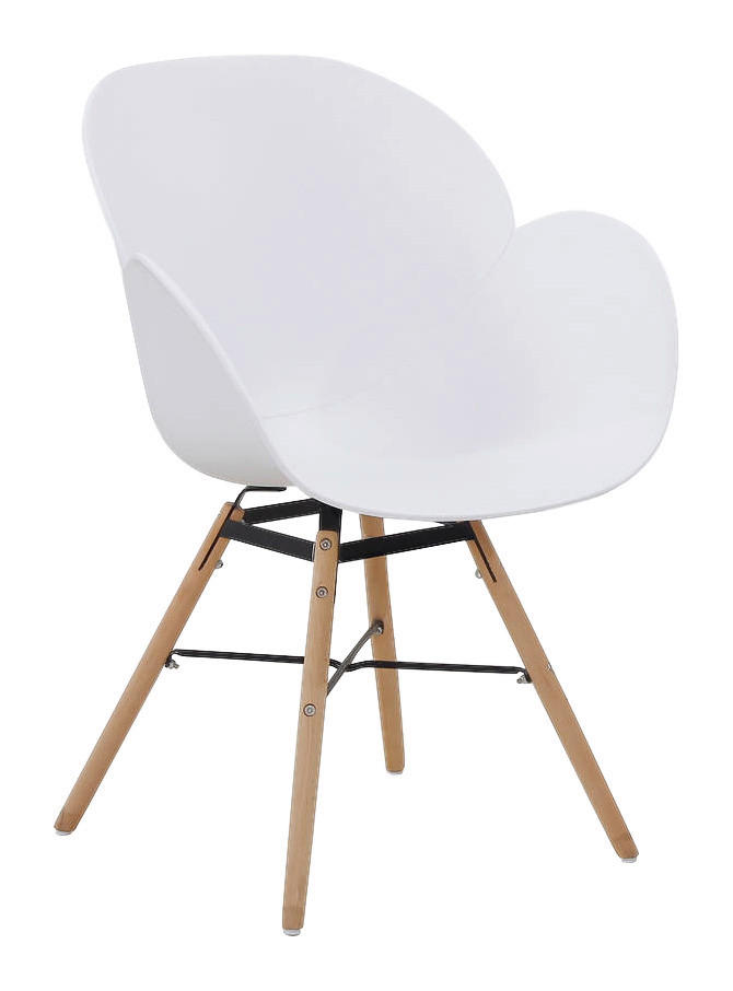Stuhl Amalia 100 2er weiß Kunststoff B/H/T: ca. 59x83,5x57,5 cm Amalia 100 2er - Eiche/weiß (59,00/83,50/57,50cm) - 360 Living