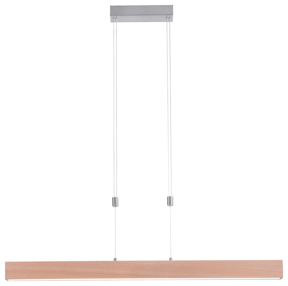 Just Light LED-Pendelleuchte AMANDA 11420-78 natur Aluminium B/H/T: ca. 110x160x5 cm 1.0 Brennstellen AMANDA - natur (110,00/160,00/5,00cm) - Just Light