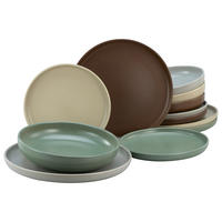CreaTable Tafelservice uno NATURAL multicolor Steinzeug 12 tlg. uno NATURAL - multicolor - CreaTable