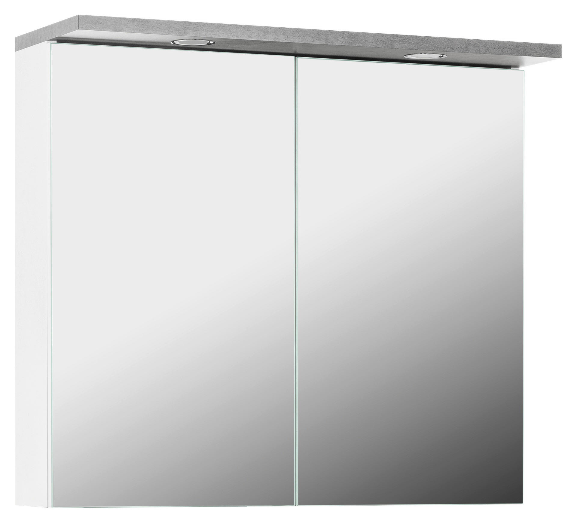 Spiegelschrank Praya Dark Concret Nachbildung weiß B/H/T: ca. 79x71x28 cm Praya - weiß (79,00/71,00/28,00cm)