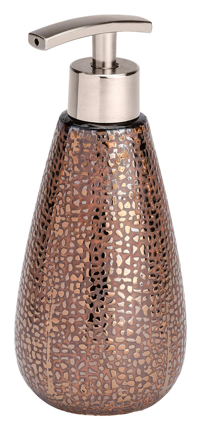 Seifenspender braun Keramik B/H/L: ca. 8x18x8 cm Seifenspender_Marrakesh_Wenko - braun (8,00/8,00/18,00cm) - WENKO