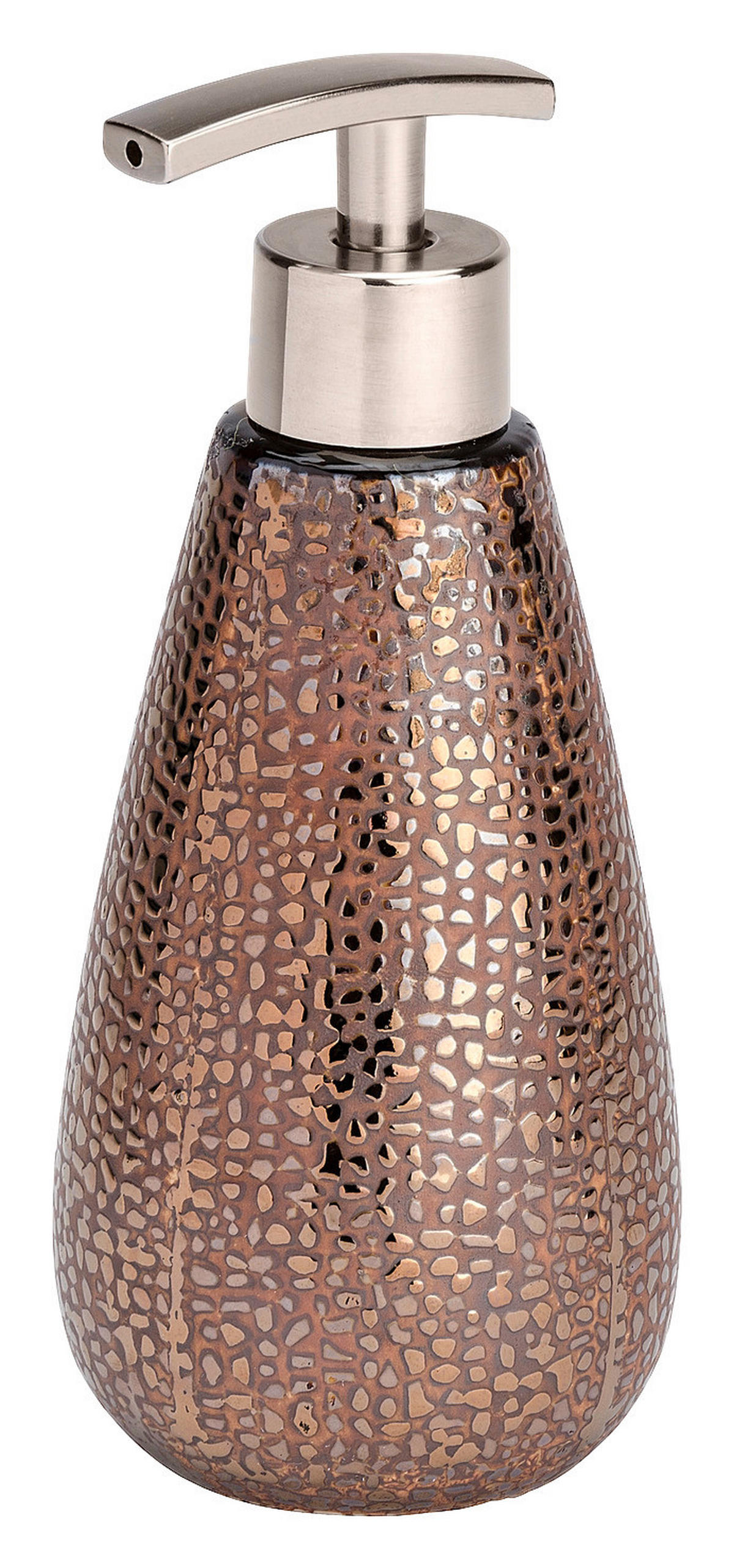 Seifenspender braun Keramik B/H/L: ca. 8x18x8 cm Seifenspender_Marrakesh_Wenko - braun (8,00/8,00/18,00cm) - WENKO