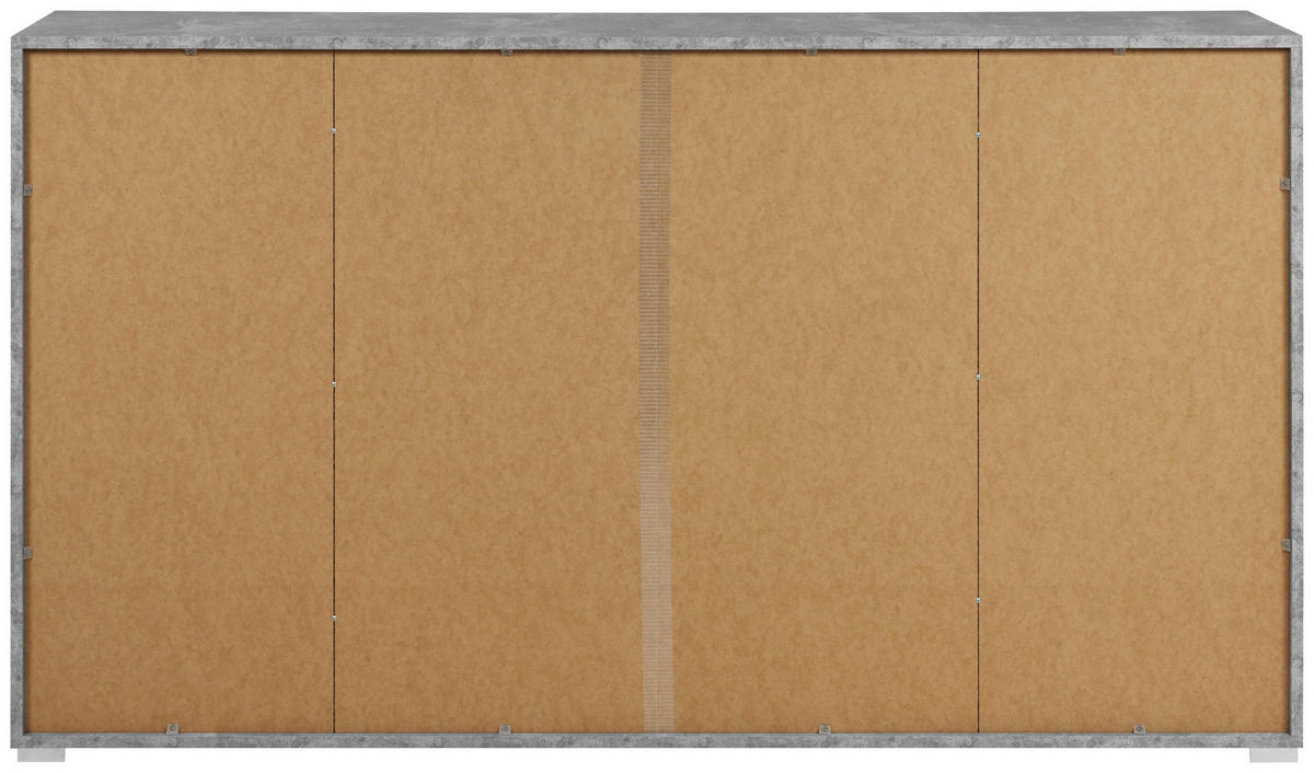 Sideboard Volos Beton Optik weiß B/H/T: ca. 160x90x38 cm Volos - weiß (160,00/90,00/38,00cm)