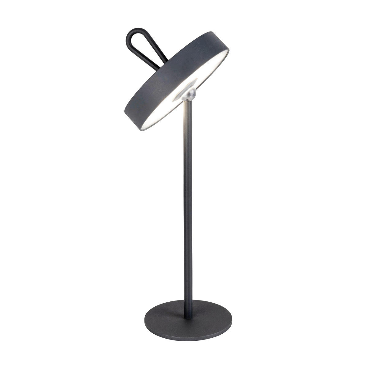Näve Leuchten LED-Tischleuchte grau Kunststoff Metall B/H/T/D: ca. 12,5x35x12,5x12,5 cm ELLA - grau (12,50/35,00/12,50cm) - Näve Leuchten
