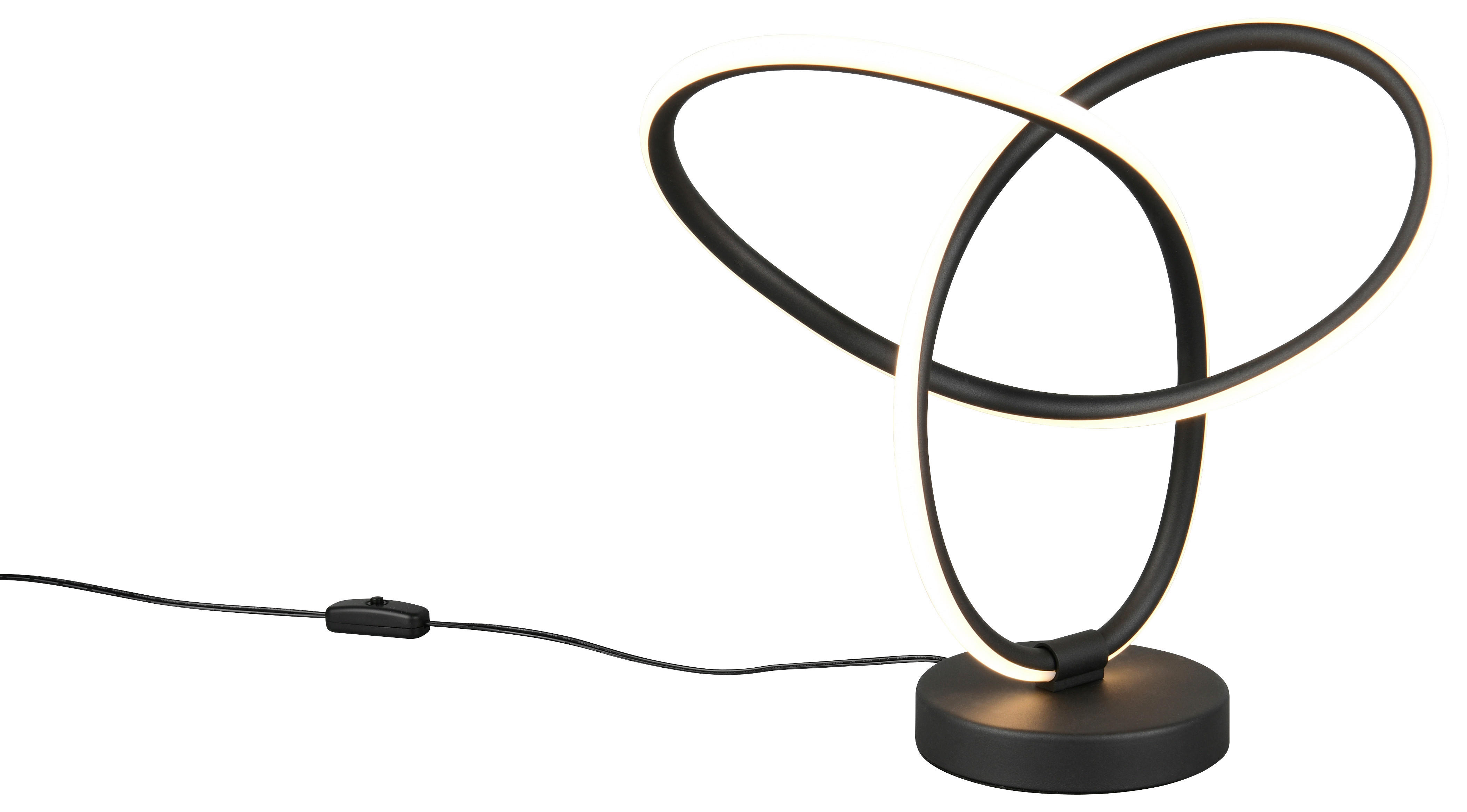 Reality Leuchten LED-Tischleuchte schwarz Metall B/H/L: ca. 28x12x28 cm LED-Tischleuchte_Lando - schwarz (28,00/28,00/12,00cm) - Reality Leuchten