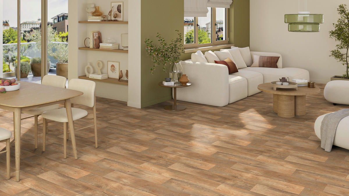 Vinylboden Iconik dunkelbeige Eiche B: ca. 400 cm pro m² Iconik - dunkelbeige (400,00cm)
