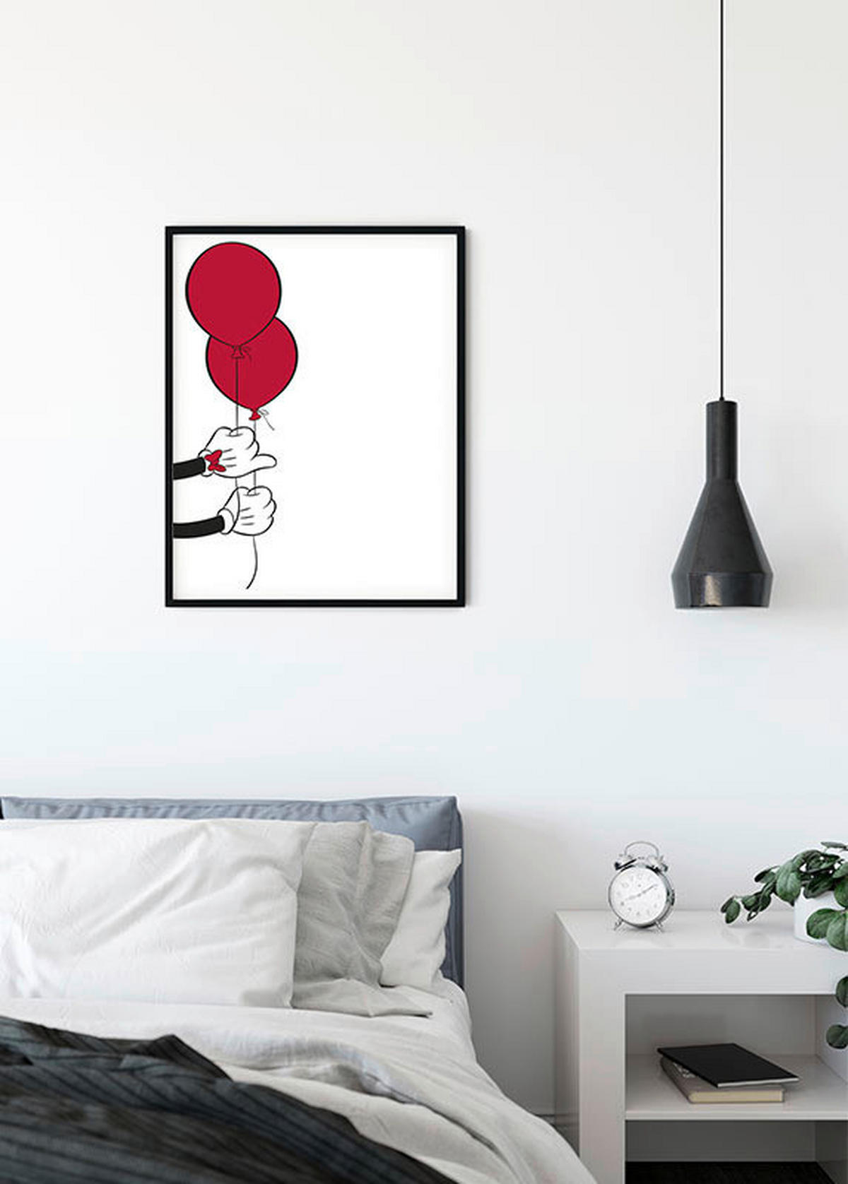 Komar Poster Mickey Mouse Balloon Disney B/L: ca. 50x70 cm Mickey Mouse Balloon - (50,00/70,00cm) - Komar