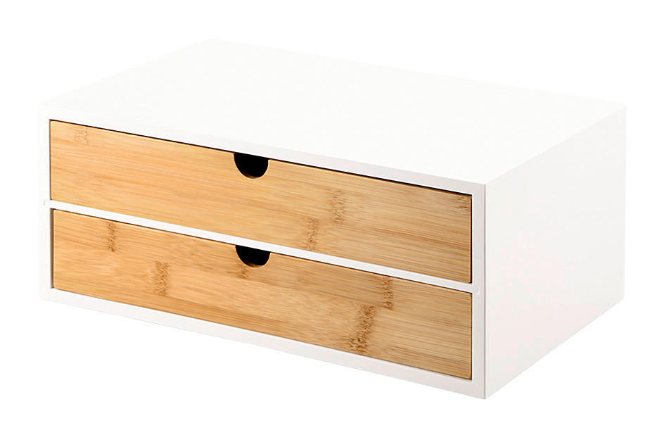 Kesper Organizer braun MDF B/H/L: ca. 21,5x14x33,5 cm Organizer - braun/weiß (33,50/21,50/14,00cm) - Kesper