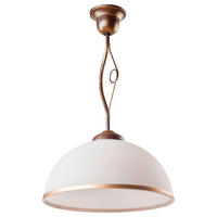 Lamkur Pendelleuchte RETRO II 503 braun Stahl Glas H/L: ca. 45x30 cm E27 1 Brennstellen Retro II - braun (30,00cm) - Lamkur