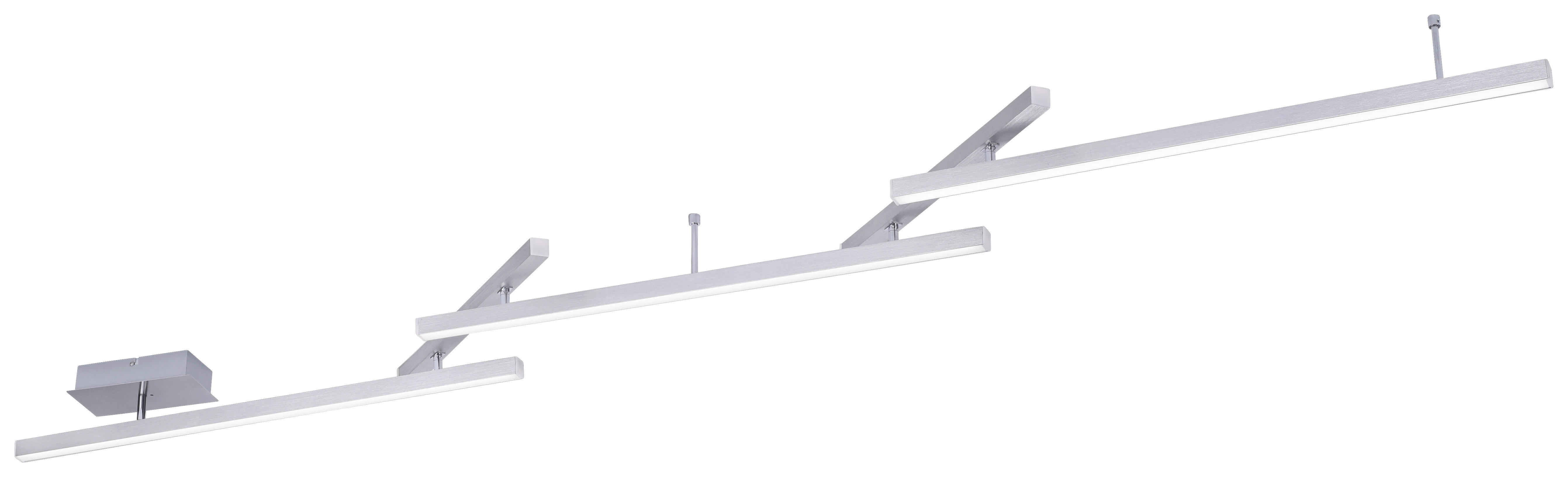 TRIO Deckenleuchte 651210507 nickel Metall B/H/T: ca. 242x12x10 cm Melby - nickel (242,00/12,00/10,00cm) - Trio