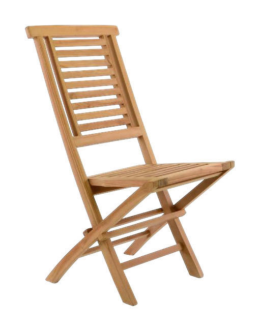 VCM Gartenstuhl braun Teakholz B/H/T: ca. 42x98x43 cm Gartenstuhl - braun (42,00/98,00/43,00cm) - VCM