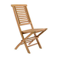 VCM Gartenstuhl braun Teakholz B/H/T: ca. 42x98x43 cm Gartenstuhl - braun (42,00/98,00/43,00cm) - VCM