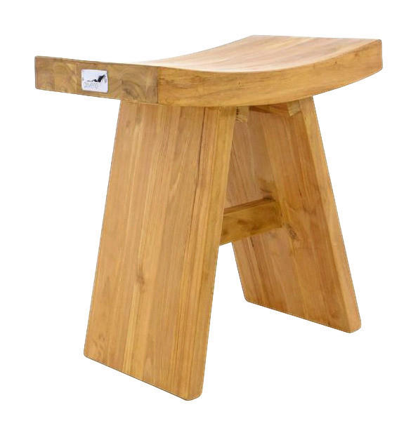 Thumbnail - VCM Hocker H braun Teakholz B/H/T: ca. 45x47x29 cm