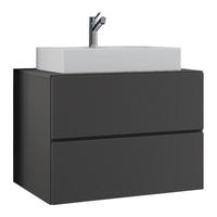 Badblock 2tlg-Lendas anthrazit weiß B/H/T: ca. 61x69x51,4 cm 2tlg-Lendas - weiß/anthrazit (61,00/69,00/51,40cm) - VCM Möbel