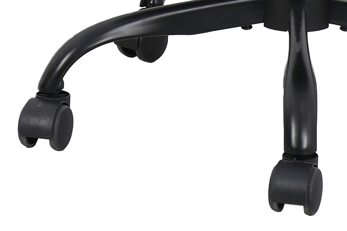 Drehstuhl TROLLY schwarz grau Metall Stoff TROLLY - schwarz/grau (42,00/95,00/54,00cm) - byLIVING