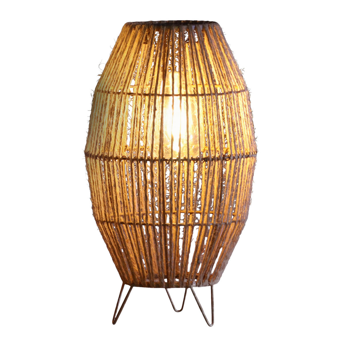 LED-Solarleuchte Korbinian 5292327 natur Kunststoff Eisen B/H/L: ca. 19,5x34x19,5 cm LED Solarleuchte "KORBINIAN" - natur (19,50/19,50/34,00cm) - Näve Leuchten