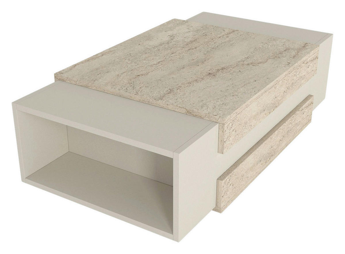 Couchtisch Nora beige granit Optik B/H/T: ca. 110x57x31 cm Nora - beige/granit (110,00/57,00/31,00cm) - moebel17