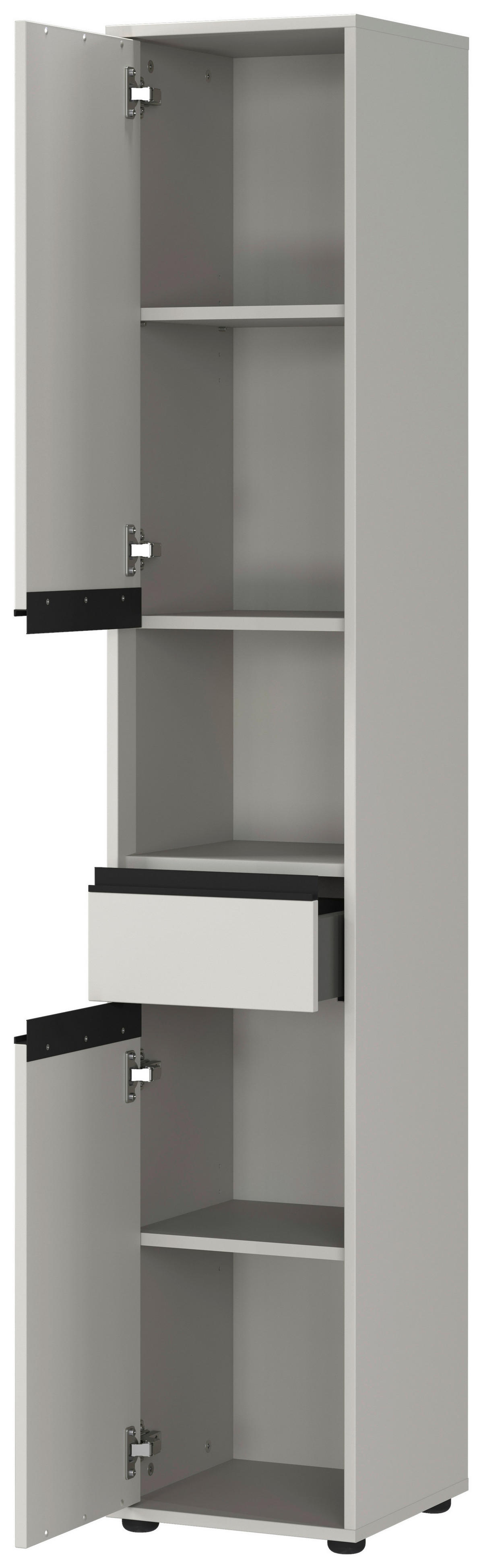 Hochschrank 2203-186 steingrau B/H/T: ca. 33x181x34 cm 2203-186 - steingrau (33,00/181,00/34,00cm) - Germania