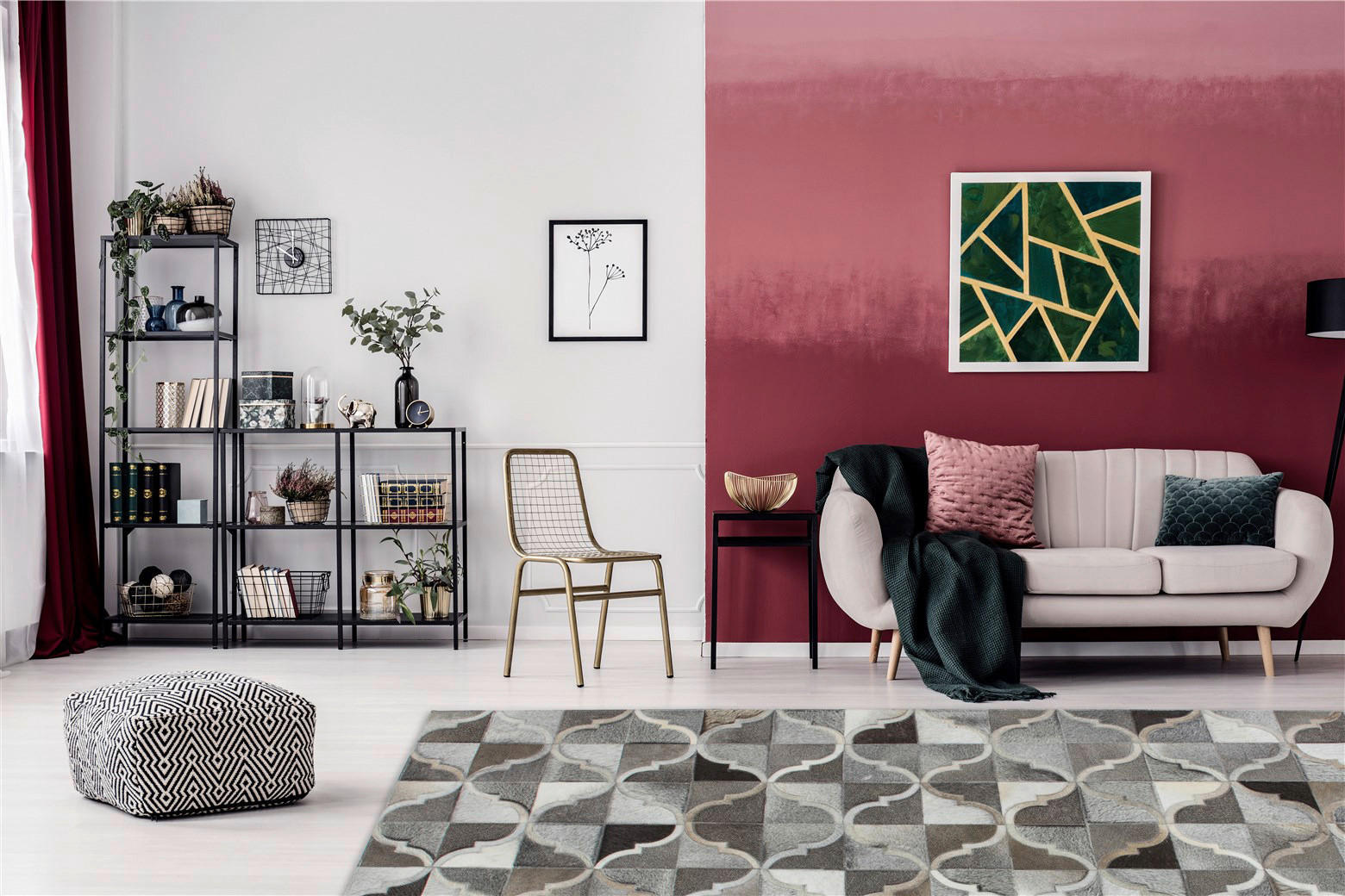 Thumbnail - Kayoom Flachflorteppich Lavish 310 grau B/H/L: ca. 80x0,8x150 cm