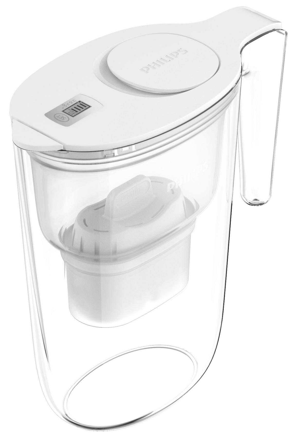 Wasserfilter-Kanne transparent Kunststoff Wasserfilter-Kanne AWP2933WHT - weiß/transparent