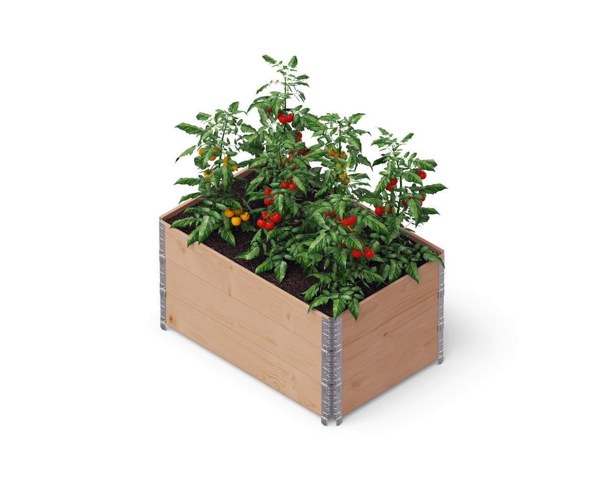 UPYARD Hochbeet INDUSTRIAL braun Holz B/L: ca. 80x120 cm INDUSTRIAL - braun (80,00/120,00cm) - UPYARD