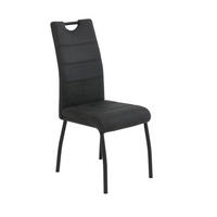 Stuhl Petra anthrazit Microfaser B/H/T: ca. 43x99x61 cm Petra - schwarz/anthrazit (43,00/99,00/61,00cm)