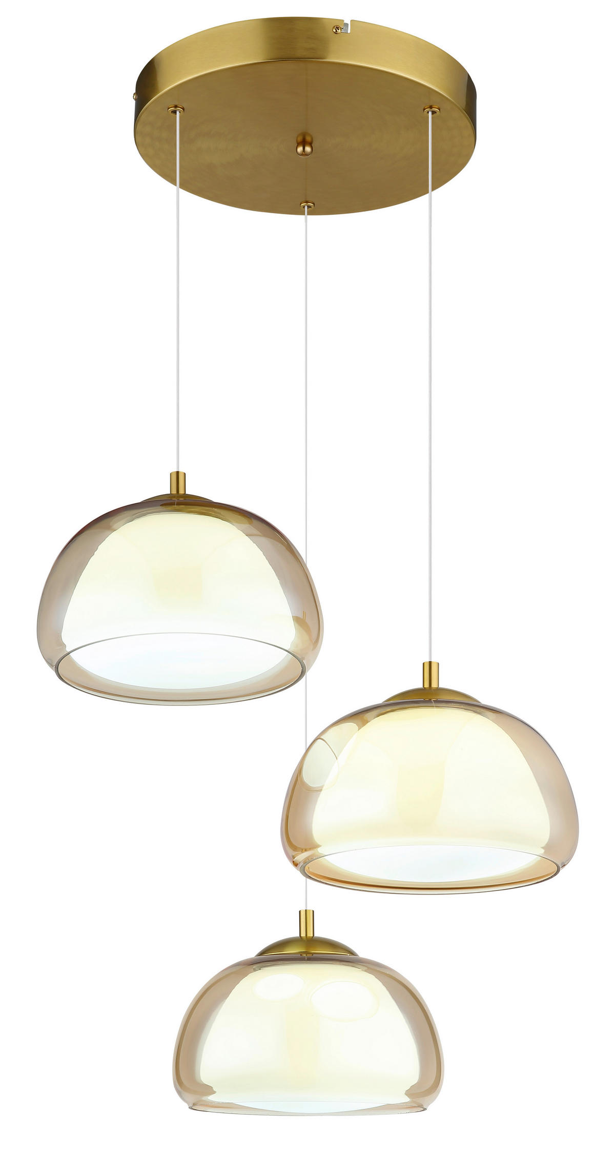 GLOBO Hängeleuchte gold Glas Metall B/H/L: ca. 53,5x26x57 cm Hängeleuchte-Avila - gold (57,00/53,50/26,00cm) - GLOBO