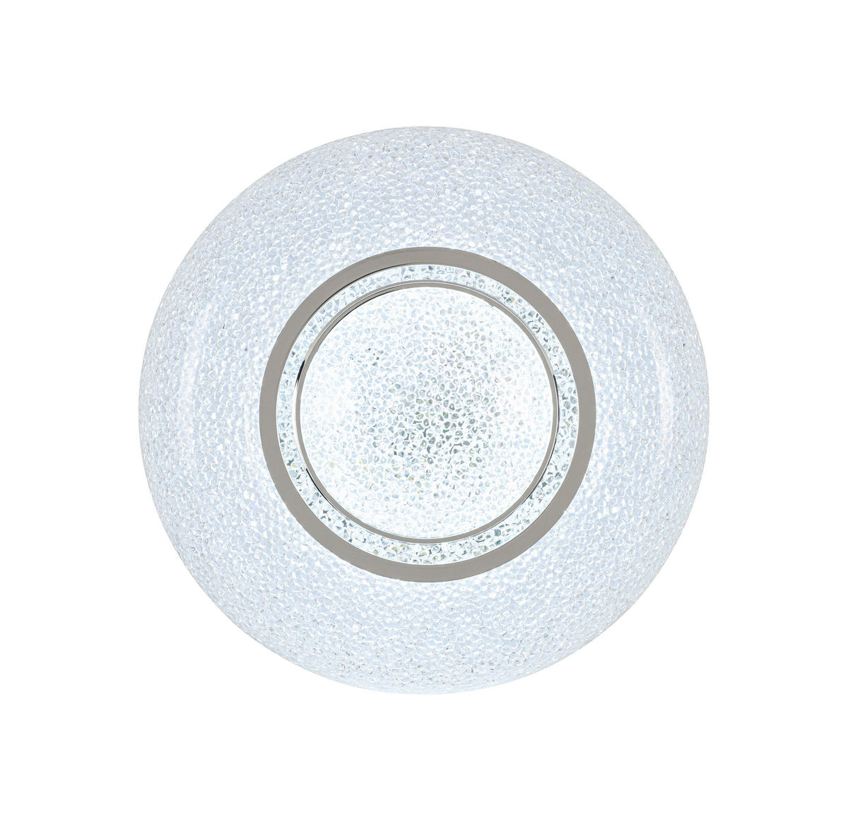Nolo LED Deckenleuchte weiß Chrom Kunststoff Metall B/H/L: ca. 38x8x38 cm null 1 Brennstellen LED-Deckenleuchte_Andrea - weiß/Chrom (38,00/38,00/8,00cm) - Nolo