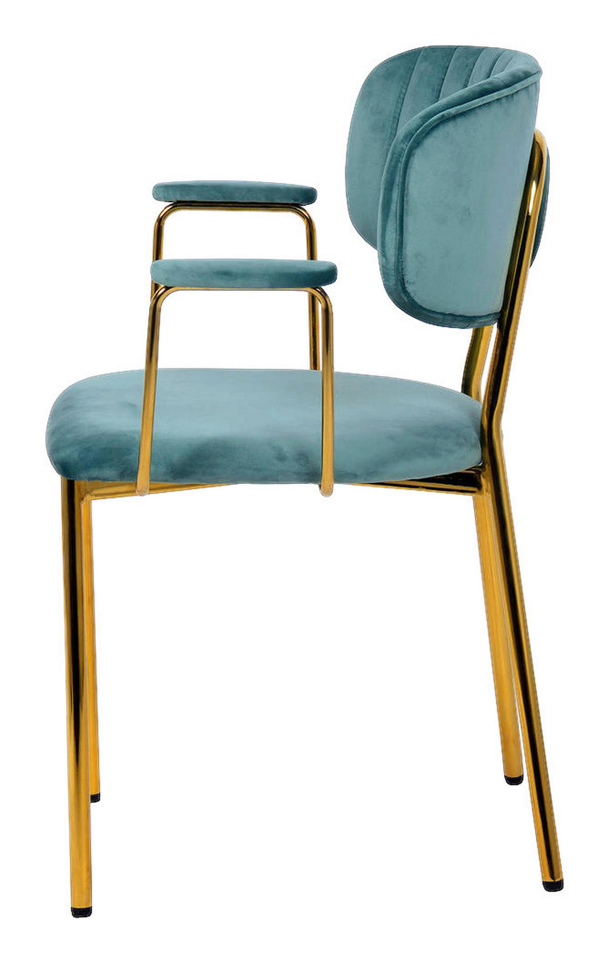 Stuhl Kian 200 2er-Set mint Microfaser B/H/T: ca. 63x80x51 cm Kian 200 2er-Set - gold/mint (63,00/80,00/51,00cm) - 360 Living