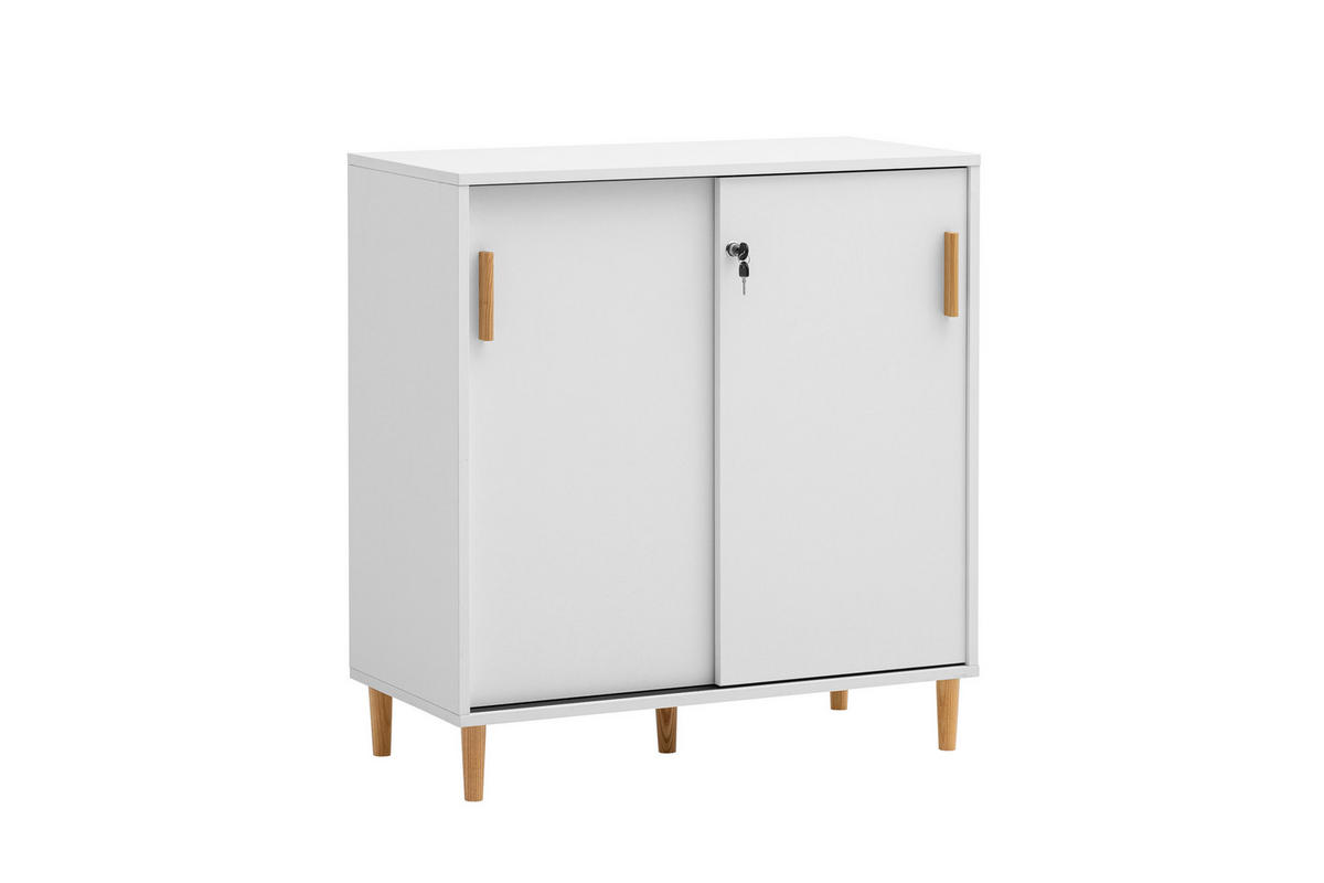 Schiebetürenschrank Torge weiß matt B/H/T: ca. 80,1x84,8x38,2 cm Torge - weiß (80,10/84,80/38,20cm) - Möbelpartner