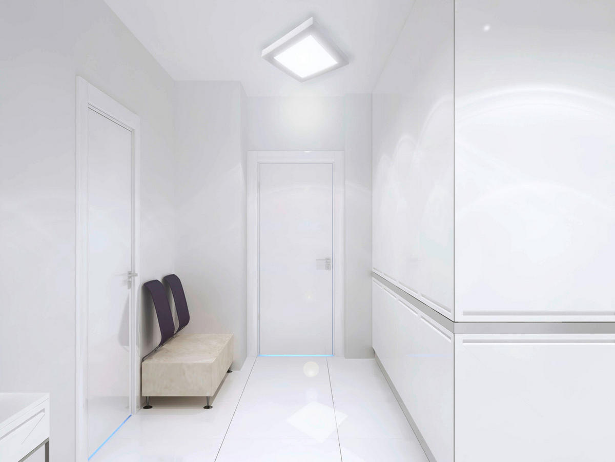 Näve Leuchten LED-Panel 1152426 weiß Kunststoff Metall B/H/T: ca. 22x3,9x22 cm 1 Brennstellen LED Aufbaupanel - weiß (22,00/3,90/22,00cm) - Näve Leuchten