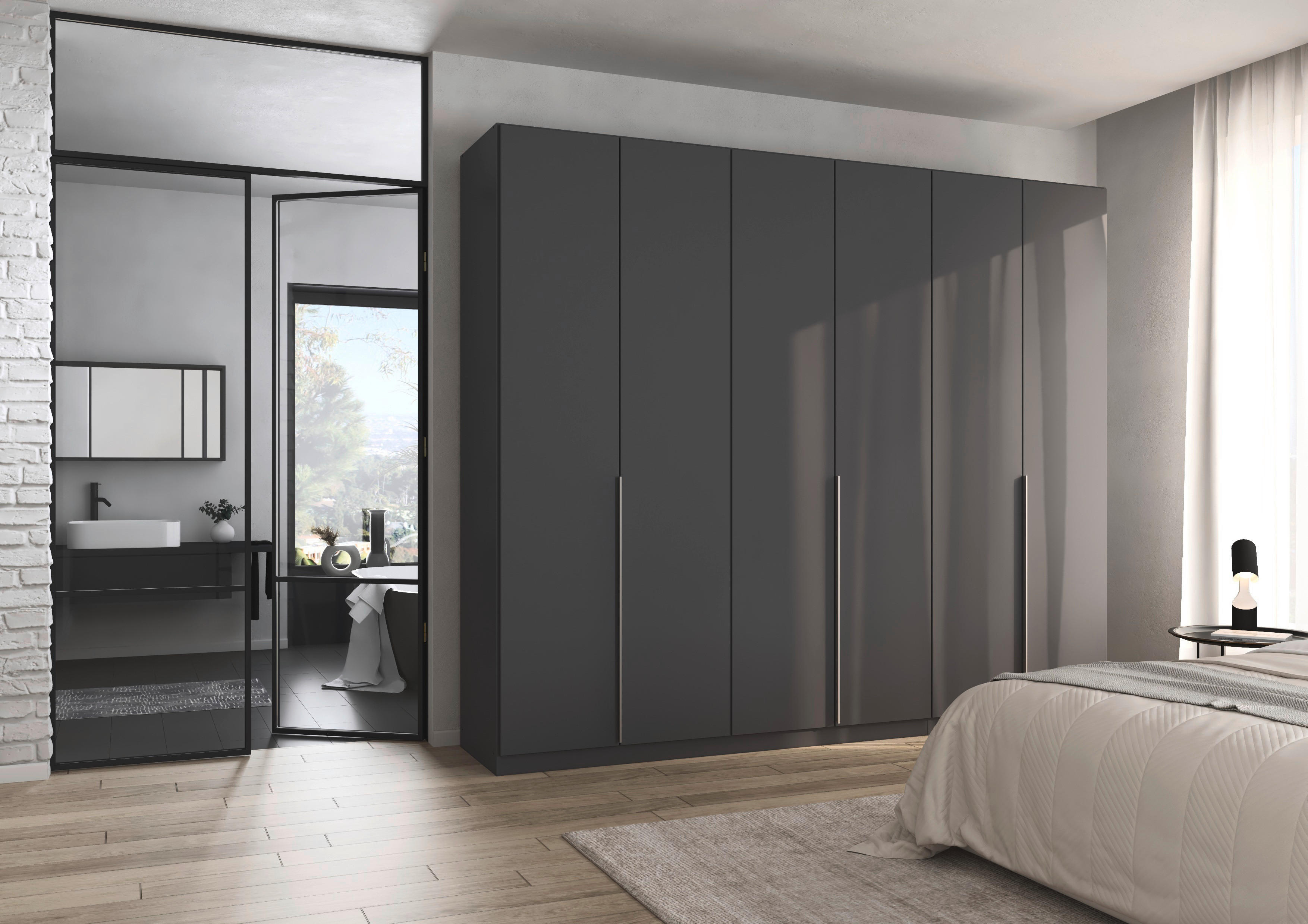 Kleiderschrank Alabama grau B/H/T: ca. 271x229x54 cm Alabama - Alu/grau (271,00/229,00/54,00cm)