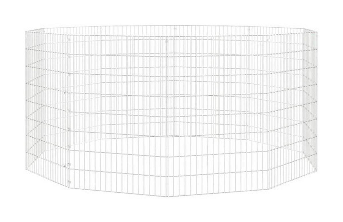 vidaXL Tiergehege silber Eisen B/H: ca. 54x80 cm Tiergehege - silber (54,00/80,00cm) - vidaXL