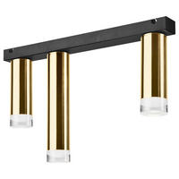Lamkur Deckenleuchte schwarz Stahl B/H/L: ca. 8x31,5x50 cm E27 3 Brennstellen DIEGO - schwarz (50,00/8,00/31,50cm) - Lamkur