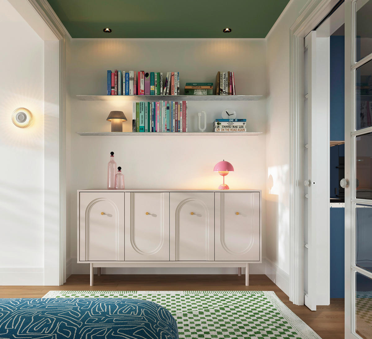 Kommode MAZOMA Eiche Kaschmirgrau Nachbildung gold Optik B/H/T: ca. 154x82x39 cm MAZOMA - gold/Eiche (154,00/82,00/39,00cm) - WIPMEB