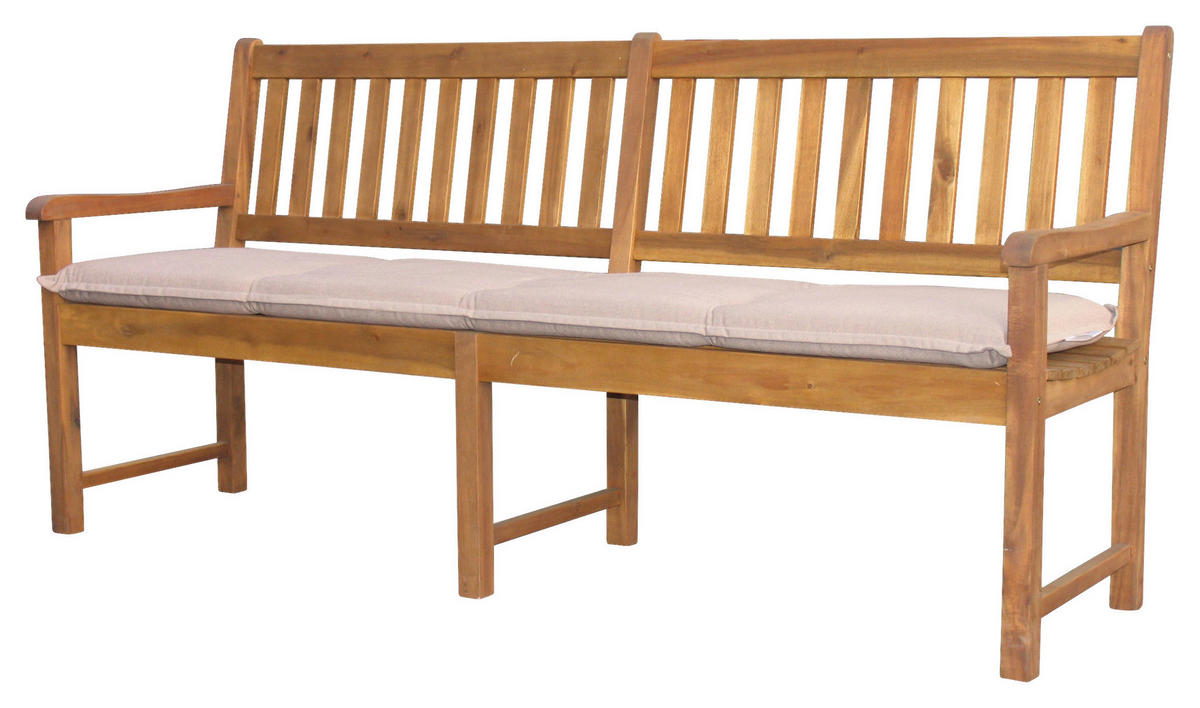 Grasekamp Auflage für Gartenbank sand Polyester-Mischgewebe B/H/L: ca. 47x7x191 cm Auflage_Gartenbank - sand (191,00/47,00/7,00cm) - Grasekamp