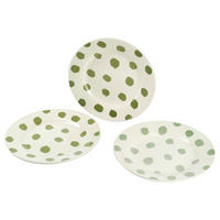 CASA SAMANTHA Teller SABOR grün Steinzeug 3 tlg. SABOR - grün (26,00cm) - CASA SAMANTHA