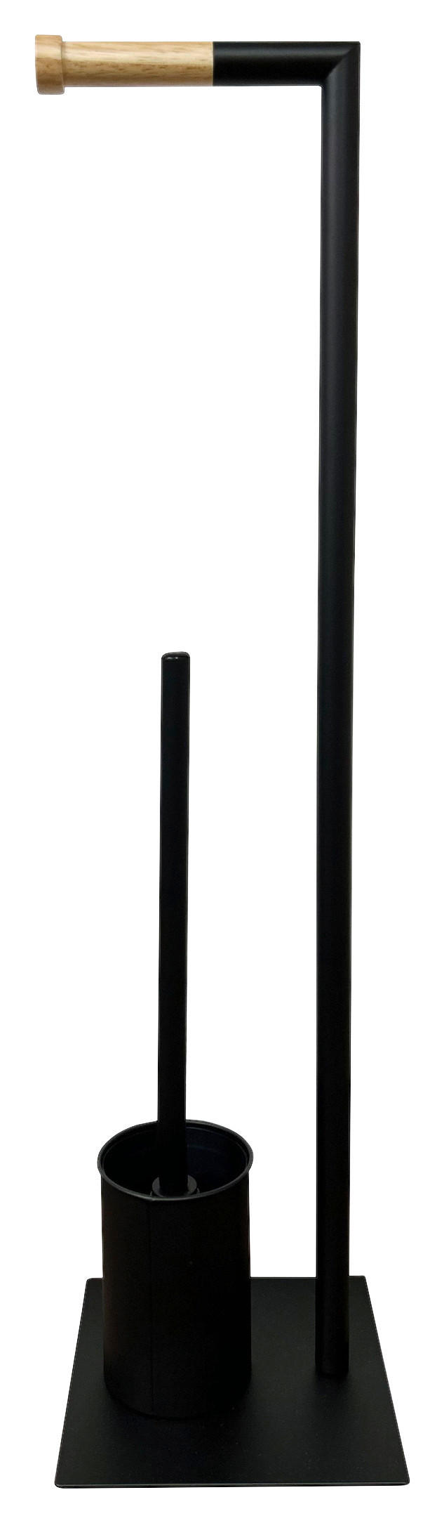 Stand-WC-Garnitur schwarz Metall Stand-WC-Garnitur_Nordic_Black - schwarz (18,00/70,00/18,00cm) - POCOline