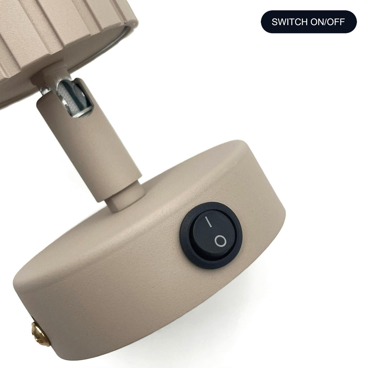 Lamkur Wandleuchte beige Stahl B/H/L: ca. 8x16x8 cm GU10 1 Brennstellen Prisma - beige (8,00/8,00/16,00cm) - Lamkur