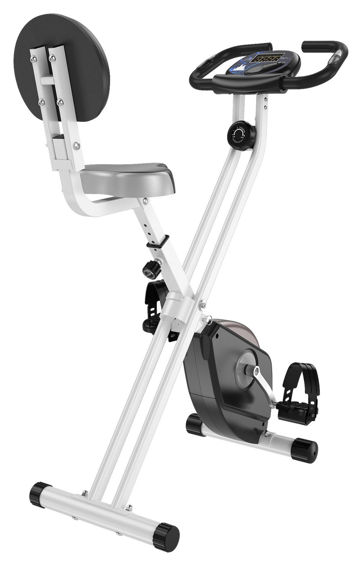 HOMCOM Fahrradtrainer schwarz Stahl B/H/T: ca. 43x109x97 cm Fahrradtrainer - schwarz/silber (43,00/109,00/97,00cm) - HOMCOM