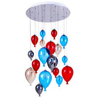 SPOT Light Pendelleuchte Balloon silber multicolor H/D: ca. 160x60 cm null 18 Brennstellen Balloon - multicolor/silber (60,00/160,00cm) - SPOT Light