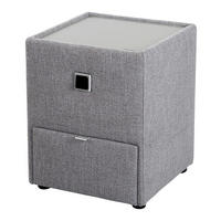Nachtkonsole  grau Lancy_Nachtkonsole 474/19 - grau (45,00/53,00/45,00cm)