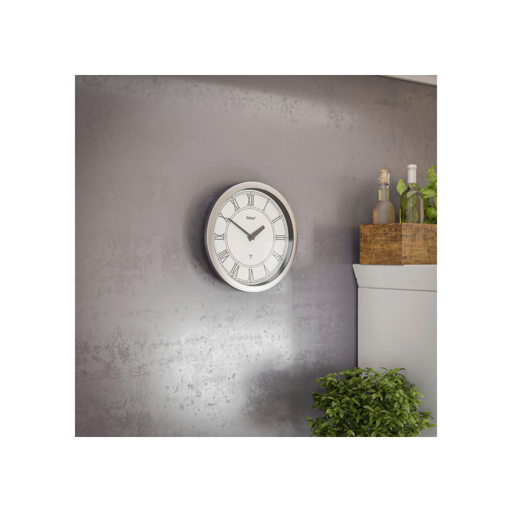 Thumbnail - Mebus Wanduhr silber D: ca. 25 cm