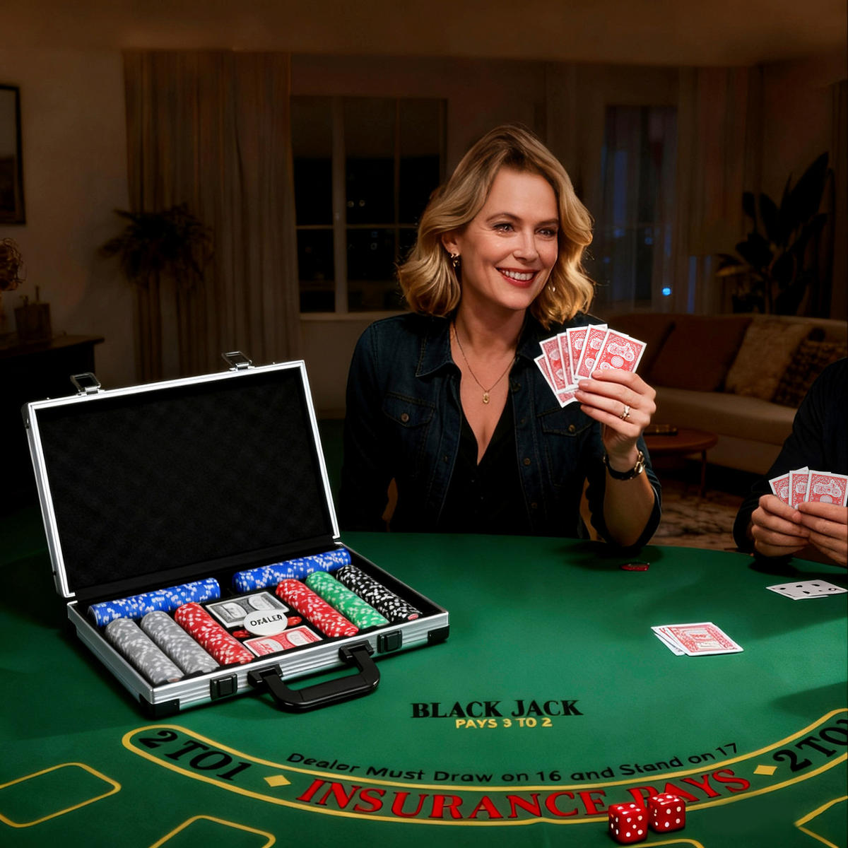 SPORTNOW Pokerset B/H/L: ca. 28x8x39,5 cm Pokerset - grau (39,50/28,00/8,00cm) - SPORTNOW